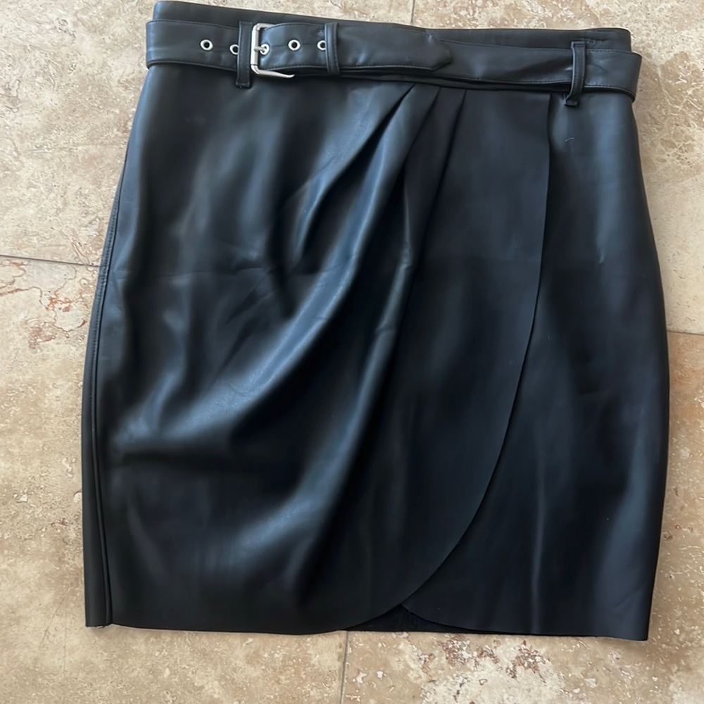 Faux leather skirt from Express